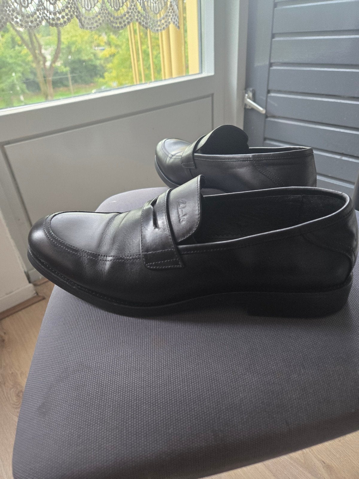 Clarks Loafers Heren - Maat 43 - Zo goed als nieuw, Loafers, Zwart, Clarks, Ophalen of Verzenden