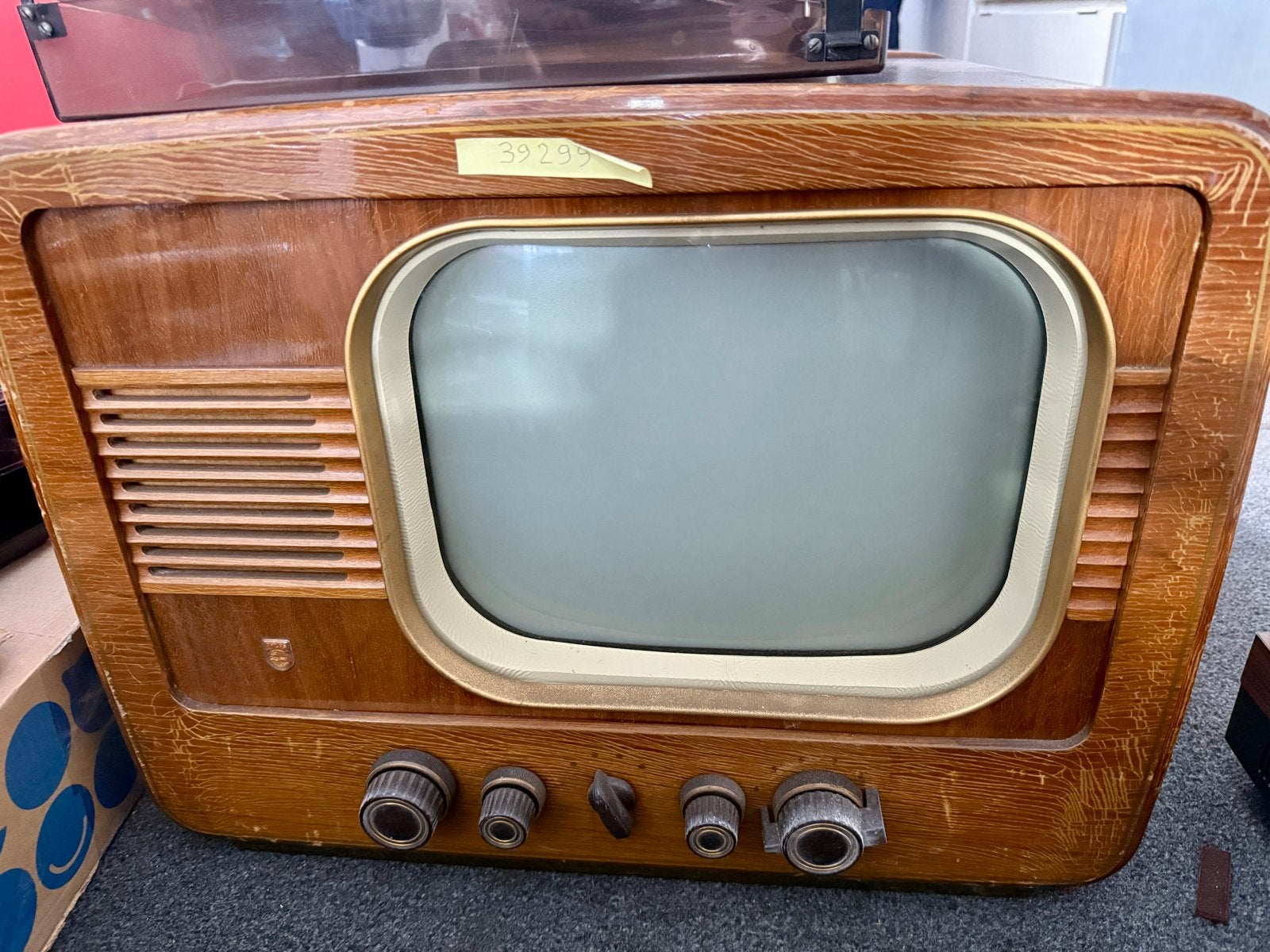 Vintage Philips TV 14 TX 113A/02 - 1955/1956, Ophalen, Niet werkend, Minder dan 40 cm, Philips
