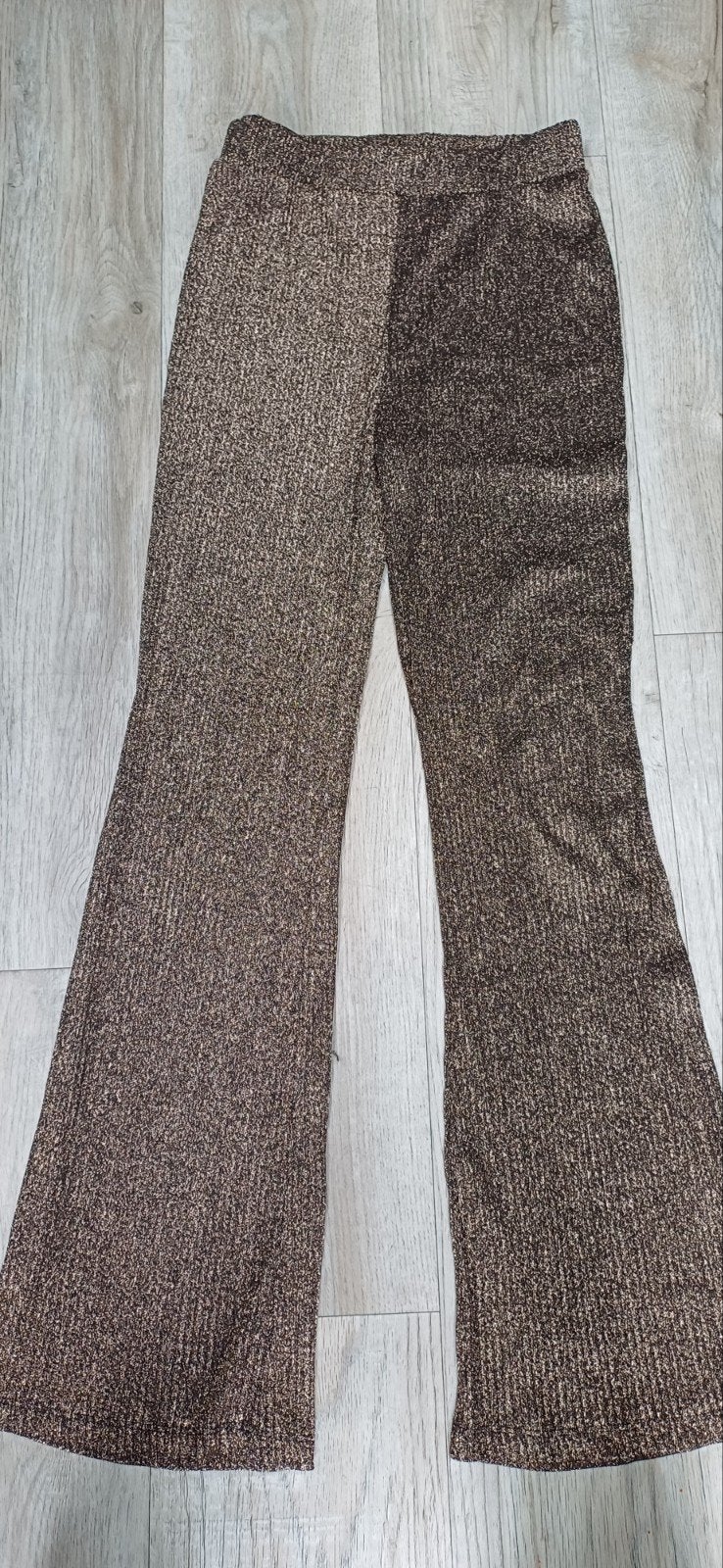 Hema glitter flared broek maat 146/152, Broek, Gebruikt, Meisje, Ophalen of Verzenden