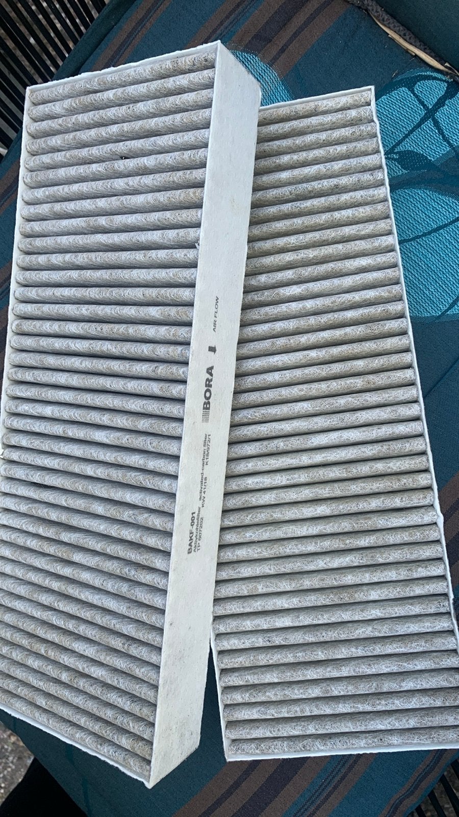 2 Bora filters (ouder type), Ophalen of Verzenden, Gebruikt, 600 tot 800 m³ per uur, Overige typen