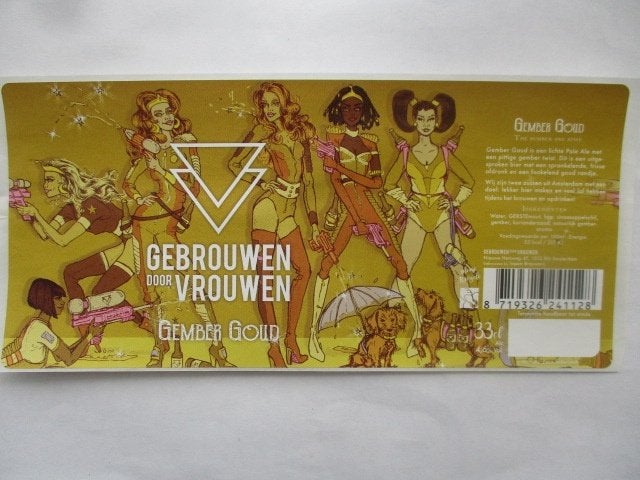 bieretiket Nederland 19-7 (1U)gebr door vrouwen, Ophalen of Verzenden, Nieuw, Overige typen, Overige merken