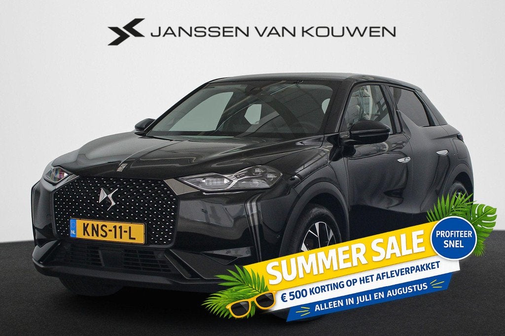 DS 3 E-Tense Opéra 54 kWh Leder Stoelverwarming Head-Up LED, Auto's, DS, Gebruikt, 156 pk, Zwart, Leder