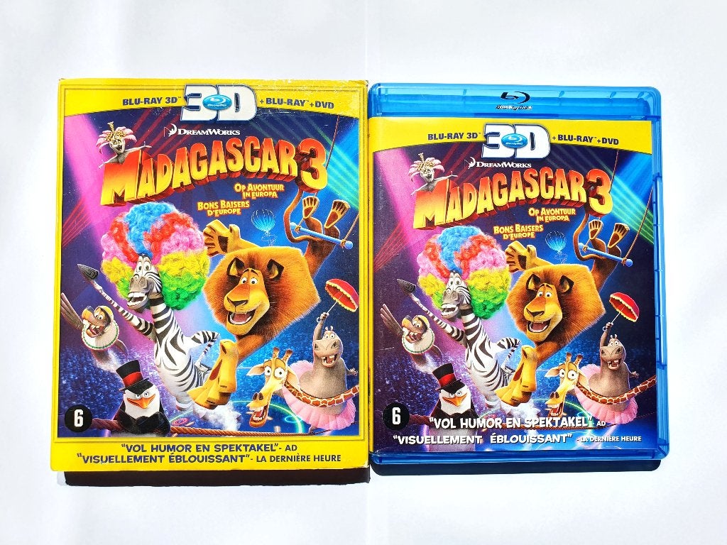 Madagascar 3 3D + 2D (3 disc), Ophalen of Verzenden, Nederlands, Tekenfilms en Animatie, 3D Blu-ray