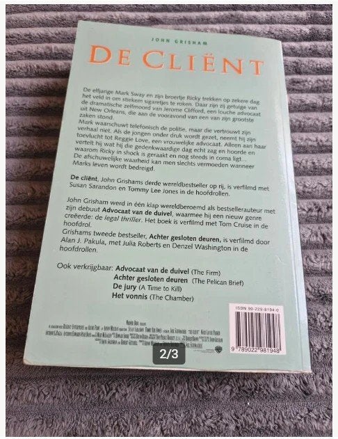 John Grisham - De cliënt h, Ophalen of Verzenden, Zo goed als nieuw, John Grisham, Wereld overig