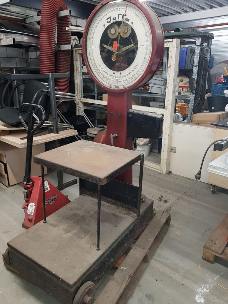 Antieke Jaffa Industriële Weegschaal - Vintage Rood, Antiek en Kunst, Ophalen