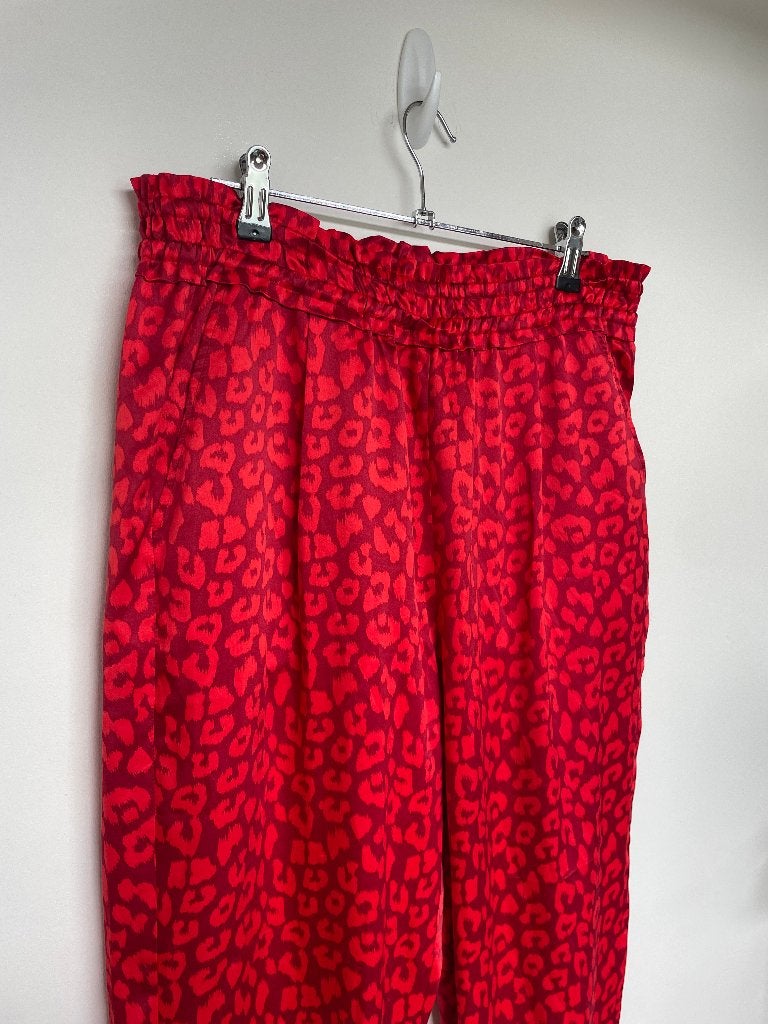 10Days rode pull on broek maat 2/L panterprint luchtig los, Maat 38/40 (M), Online@10dayslifestyle.nl, 10days, Lang