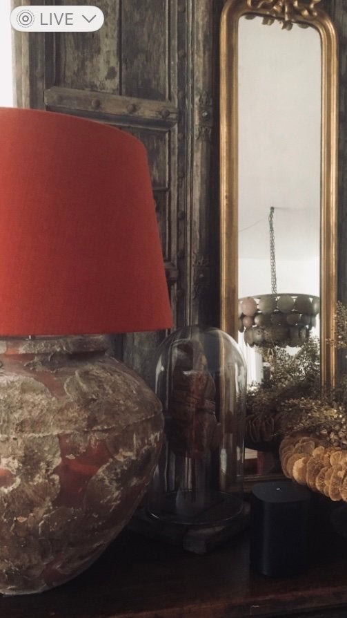 Schitterende zeer grote kruiklamp met kap/Hoffz stijl, Ophalen, Zo goed als nieuw
