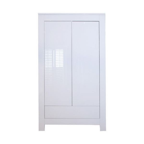 Kidsmill Alaska Hoogglans 2-Deurs Kledingkast Wit, Kinderen en Baby's, Kinderkamer | Commodes en Kasten, Ophalen, Kast, 50 tot 70 cm