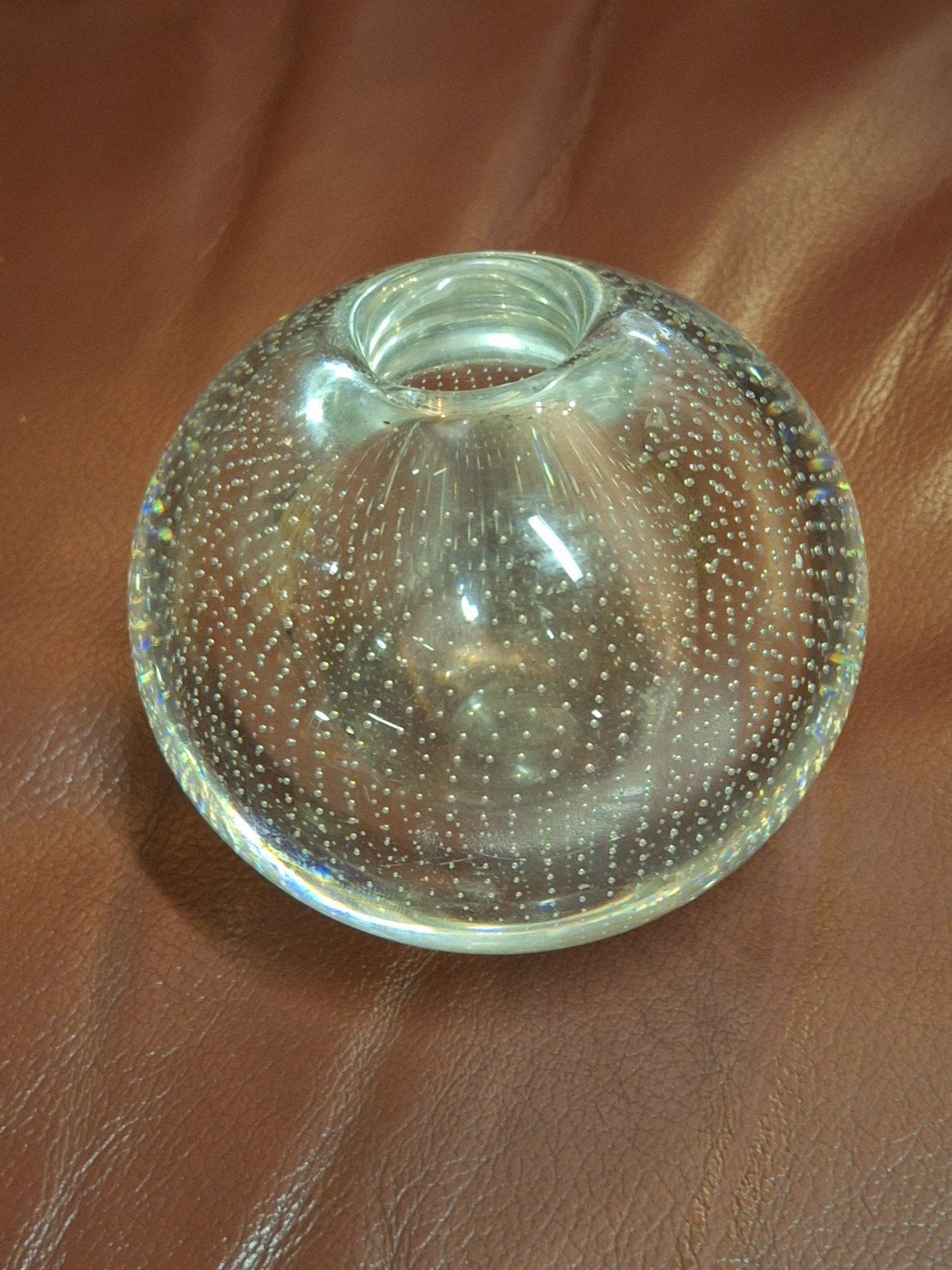 Glazen spijkerbol / bubbelvaasje, Ophalen of Verzenden