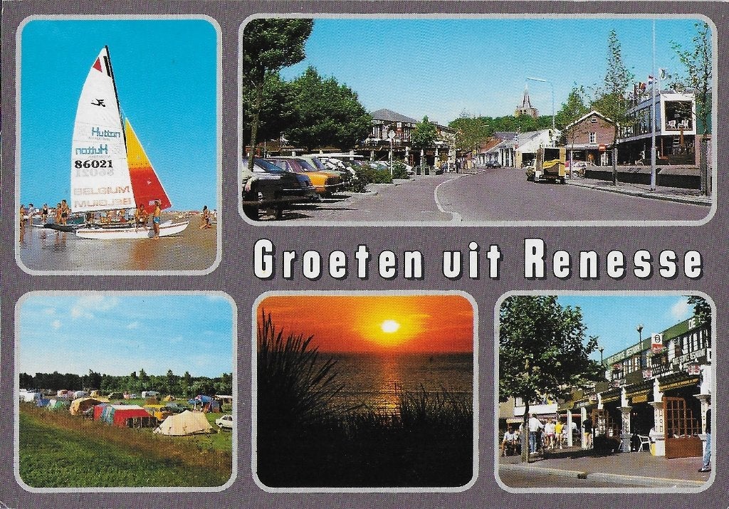Kr1893 gelopen ansichtkaart groeten uit Renesse, Ophalen of Verzenden, 1980 tot heden, Gelopen