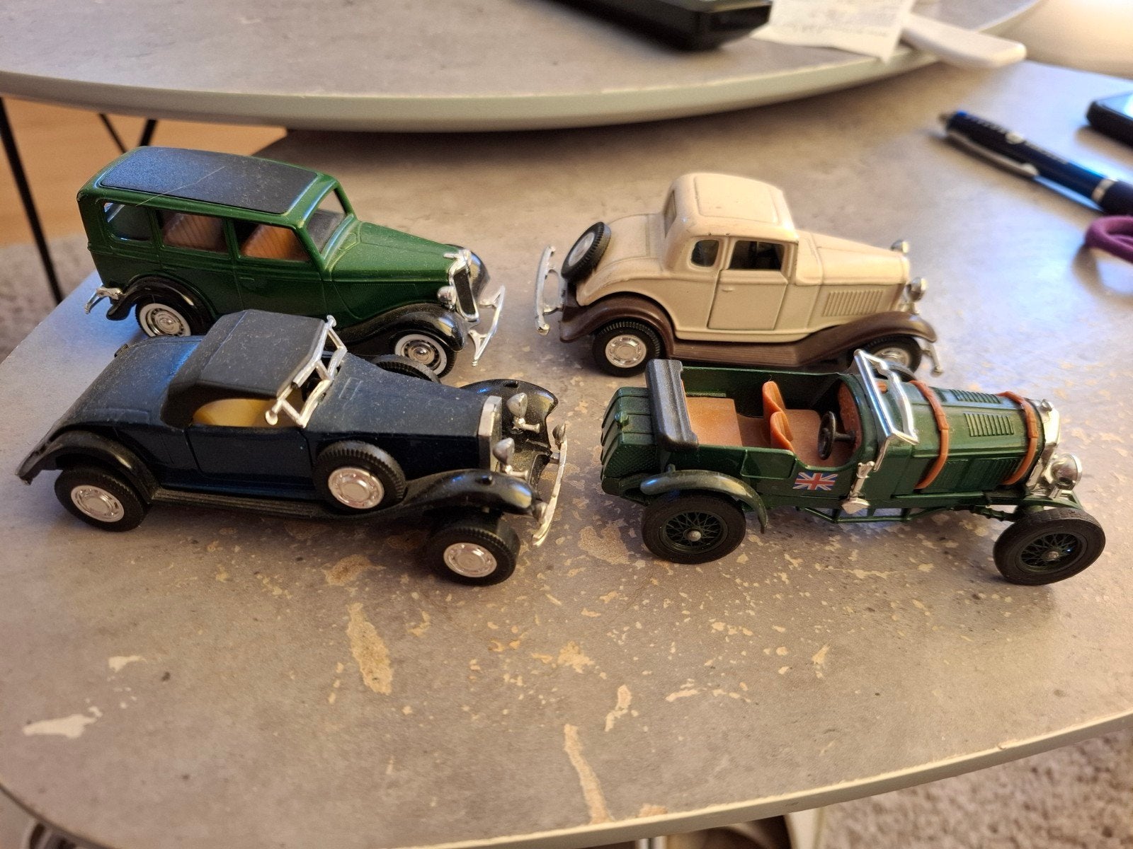 Set van 4 vintage modelauto's - diverse merken en types, Hobby en Vrije tijd, Modelbouw | Auto's en Voertuigen, Ophalen of Verzenden