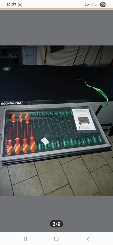 Nieuwe Jungwille Black Edition Gevulde Gereedschapswagen, Doe-het-zelf en Verbouw, Gereedschapskisten, Ophalen, Gevuld, Nieuw