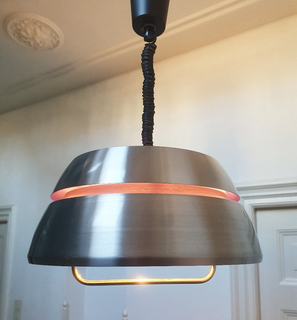 Lakro Amstelveen Metalen Spage Ace Hanglamp, Huis en Inrichting, Space age, vintage, design, dutch design, Zo goed als nieuw, Metaal