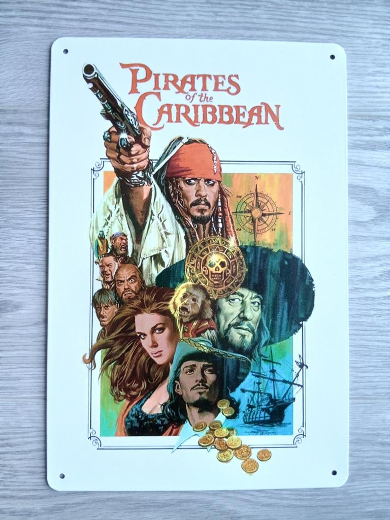 Pirates Of The Caribbean 20x30 cm Metalen Reclamebord, Verzamelen, Ophalen of Verzenden, Nieuw, Reclamebord