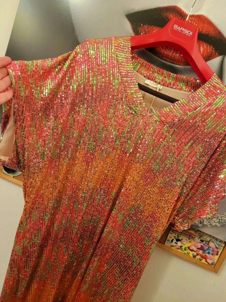 BOEBOU pailletten jurk - Maat XXL, Maat 46/48 (XL) of groter, Nieuw, Ophalen of Verzenden, Roze