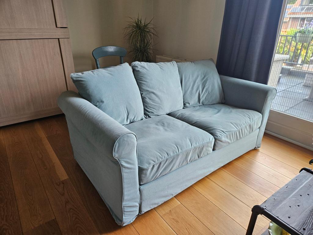 Comfortabele 2,5-zitsbank Ektorp- groen, Ophalen, Modern, Comfortabel, Gebruikt, 150 tot 200 cm