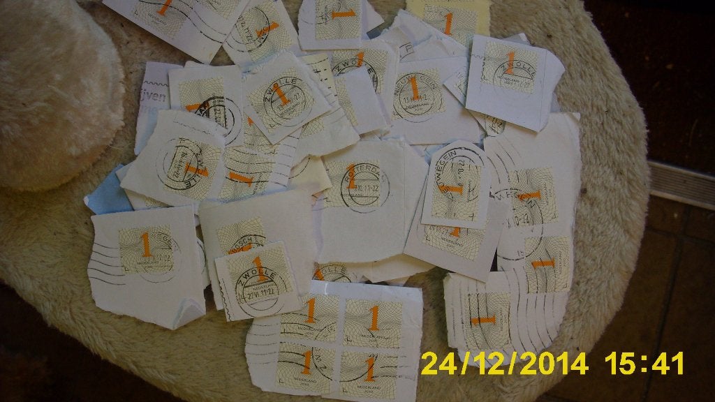 100 zegles met oranje 1 tje, Verzenden, Gestempeld