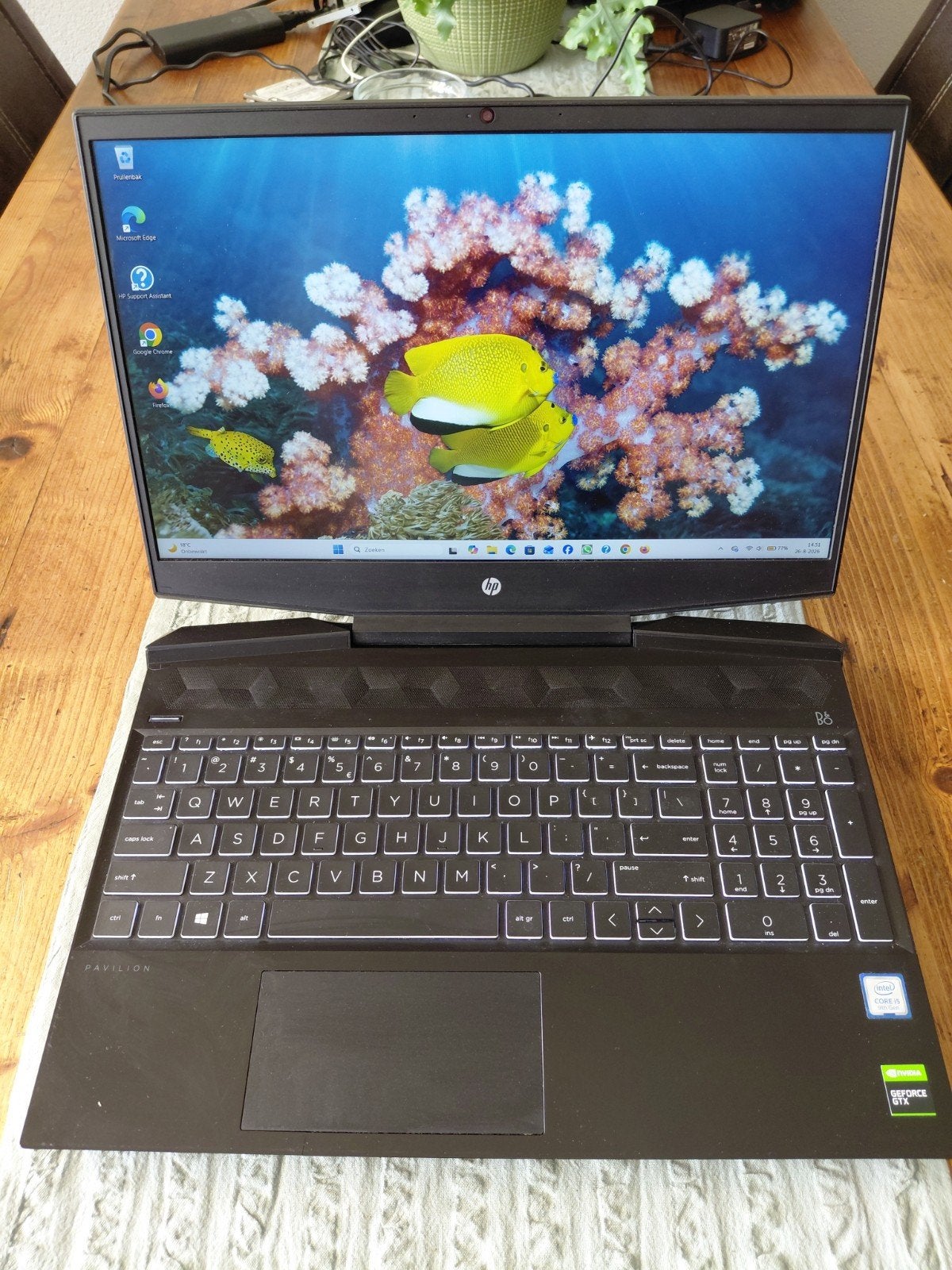 HP Pavilion Gaming Laptop - i5-9300H, GTX 1050, 12GB RAM, Ophalen, Gebruikt, Met videokaart, 2 tot 3 Ghz