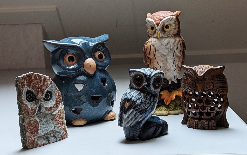 beeldjes uilen, Verzamelen, Ophalen of Verzenden, Gebruikt