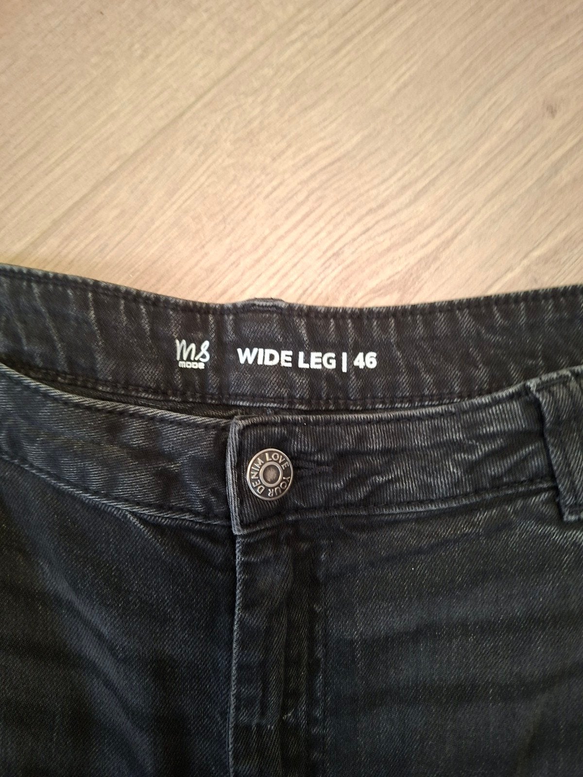 Zwarte Wide Leg Jeans van MS Mode, maat 46, Zwart, Overige jeansmaten, Ophalen of Verzenden, MS Mode