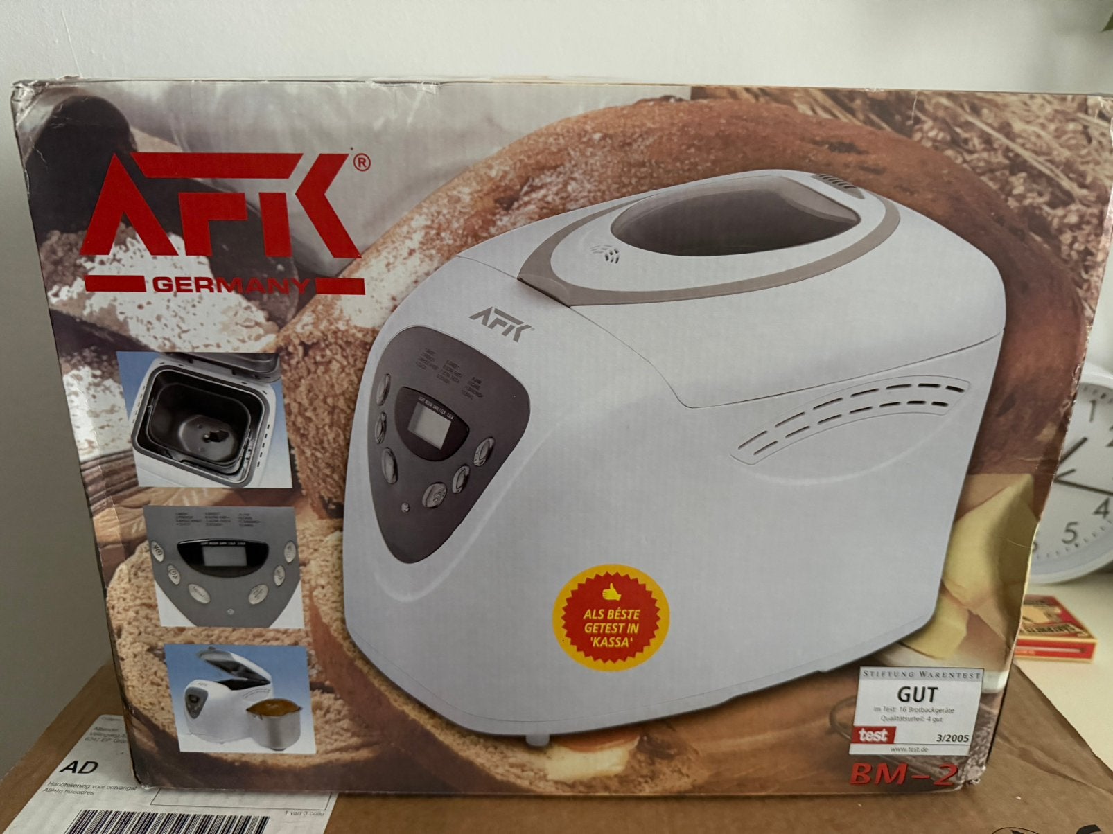 AFK Germany Broodbakmachine BM-2 - Automatische Broodbakker, Met timer, 800 tot 1200 gram deeg, Ophalen of Verzenden, Zo goed als nieuw