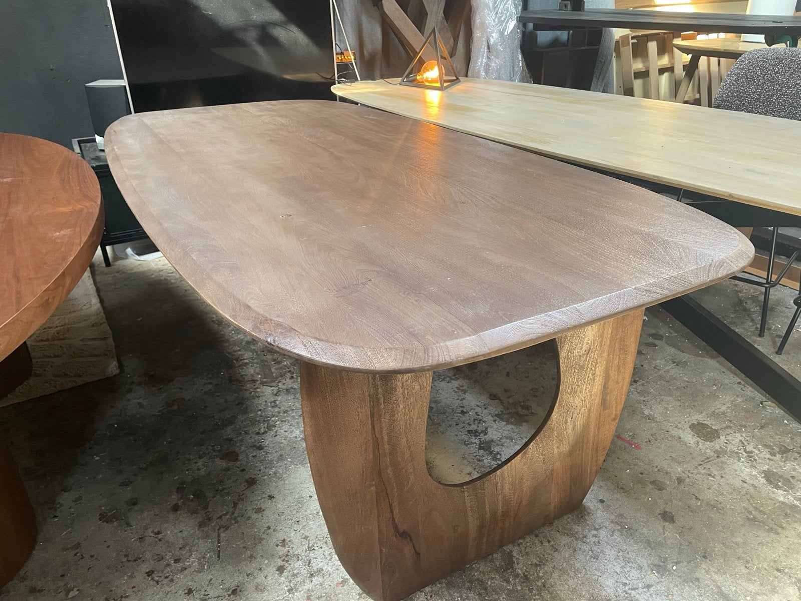 Japandi Deens Ovale Massief Eiken Eettafel 290cm, Ophalen, Z, 100 tot 150 cm, C