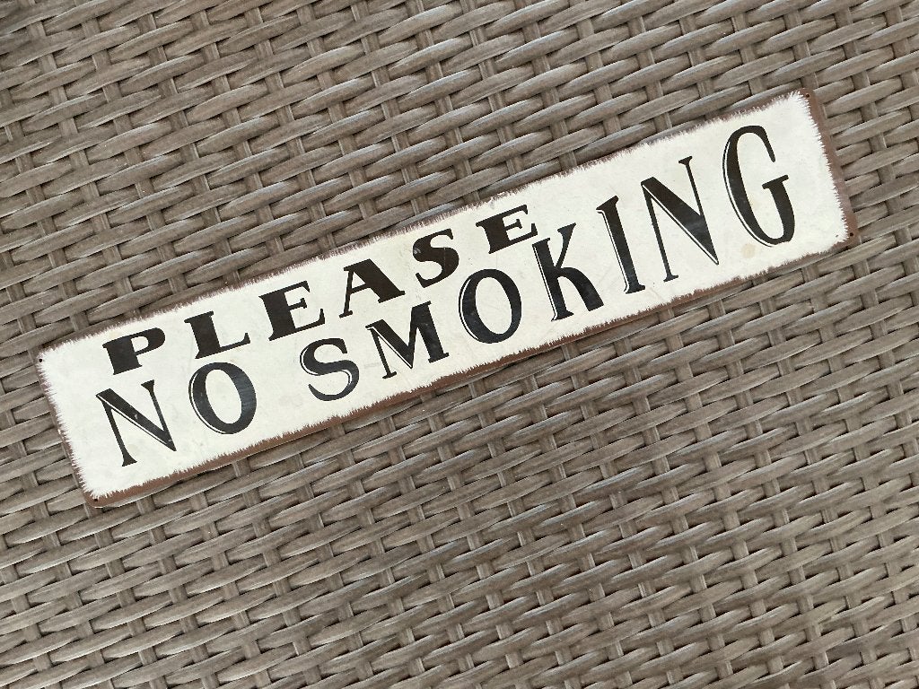 No smoking bordje, Ophalen, Metaal, Gebruikt, 40 cm