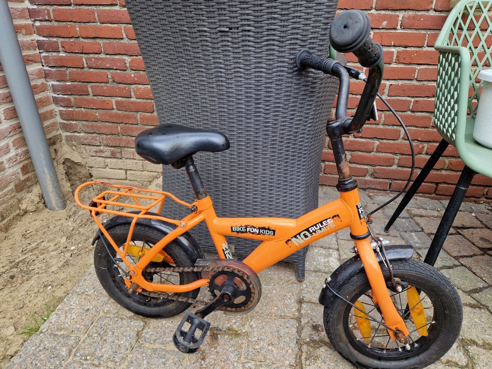 Oranje kinderfiets - Bike Fun Kids 12 inch, Ophalen
