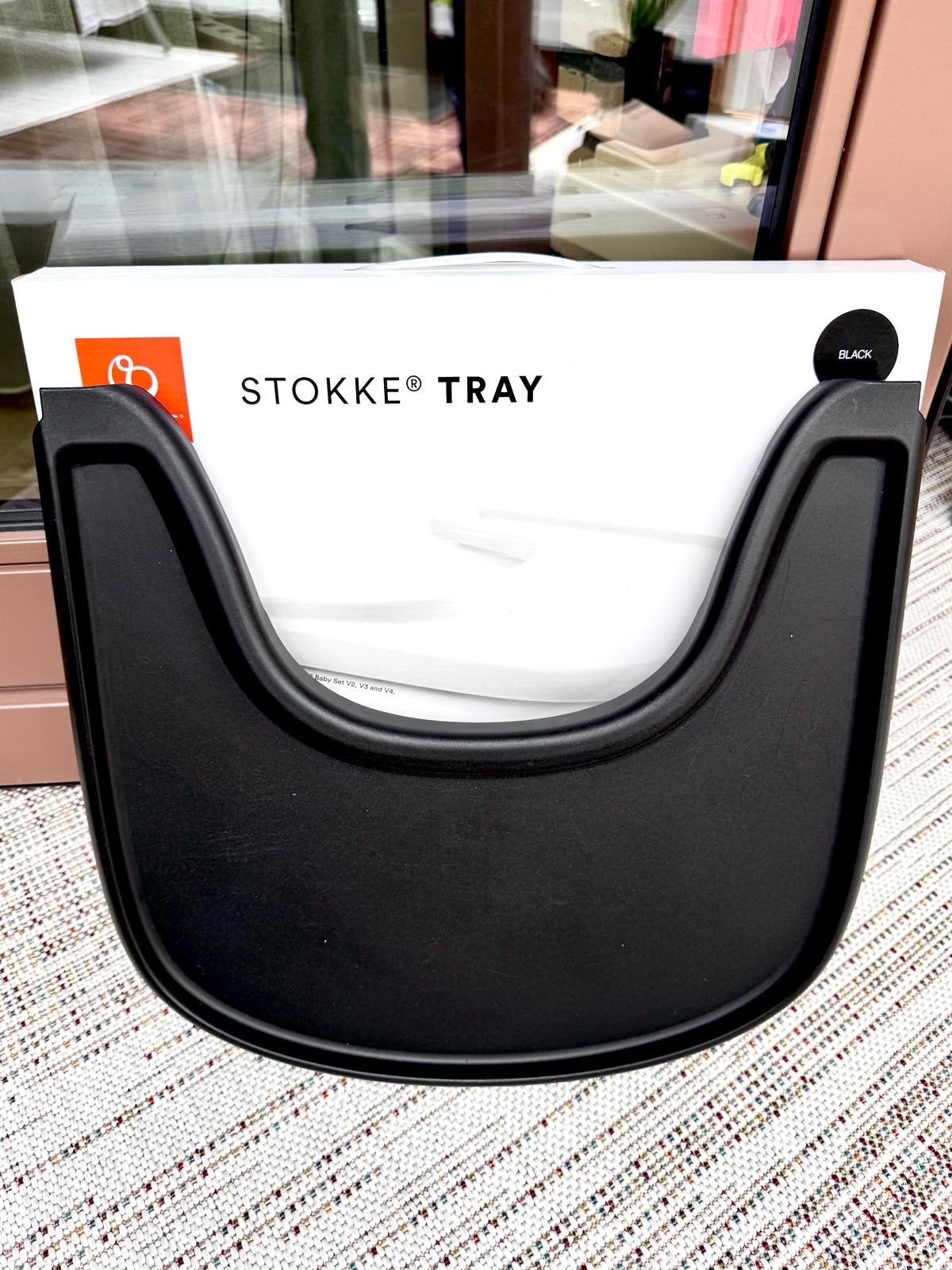 Stokke Tray en Baby Set voor Tripp Trapp - Zwart, Ophalen of Verzenden, Gebruikt, Meegroeistoel, Afneembaar eetblad