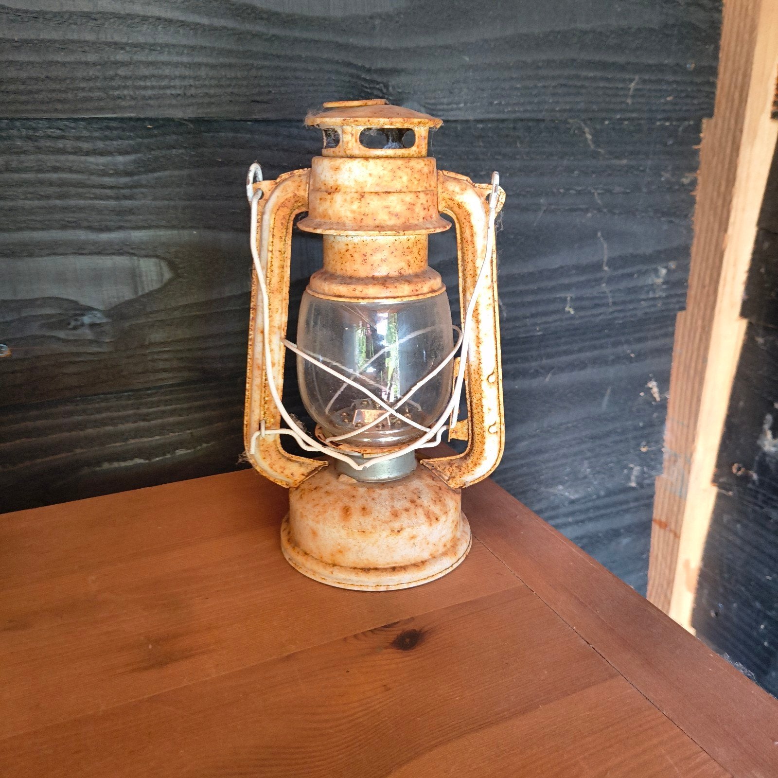 Vintage roestige olielamp - decoratieve stormlantaarn, Ophalen