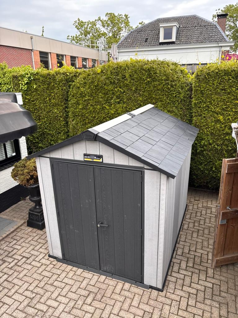 Groot kunststof Keter Oakland 759 tuinhuis te koop, Tuin en Terras, Kunststof, 200 tot 400 cm, Tuinhuis, 250 tot 500 cm