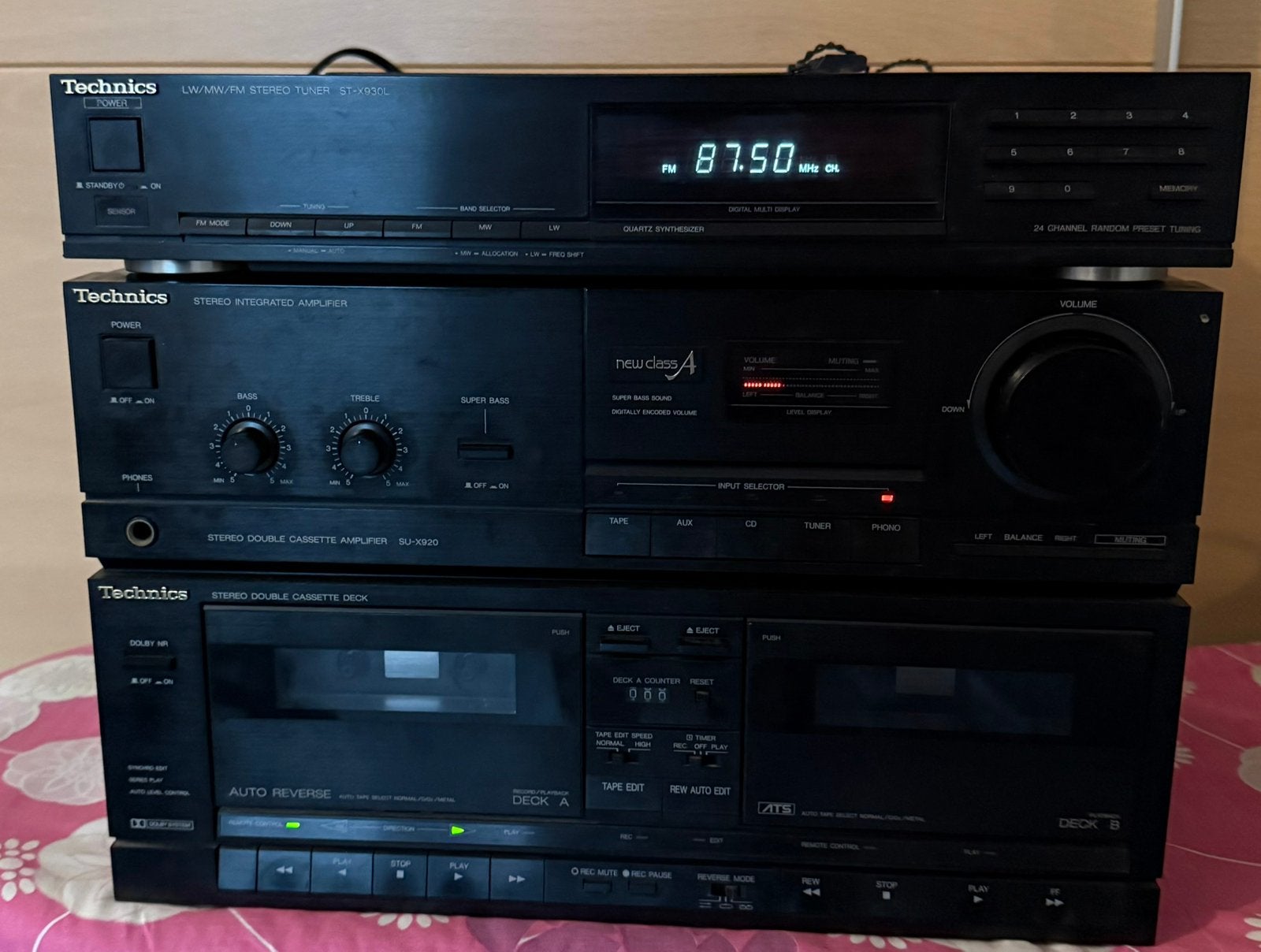 Technics Stereo Set: Tuner, Versterker, Dubbel Cassettedeck, Overige merken, Gebruikt, Cassettedeck, Losse componenten