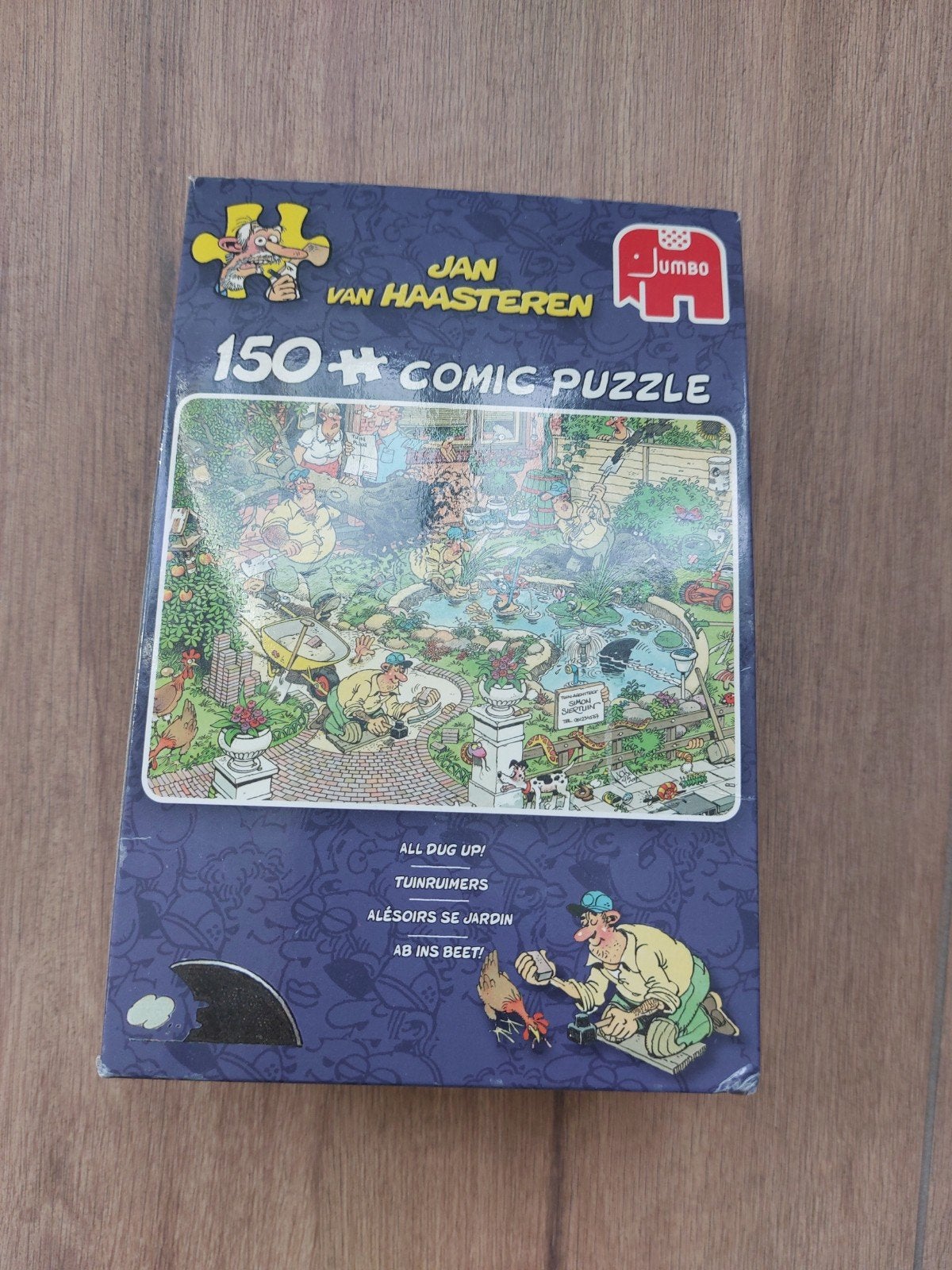 Jan van Haasteren Comic Puzzel - Tuinruimers (150 stukjes), Ophalen of Verzenden, Minder dan 500 stukjes, Gebruikt, Legpuzzel