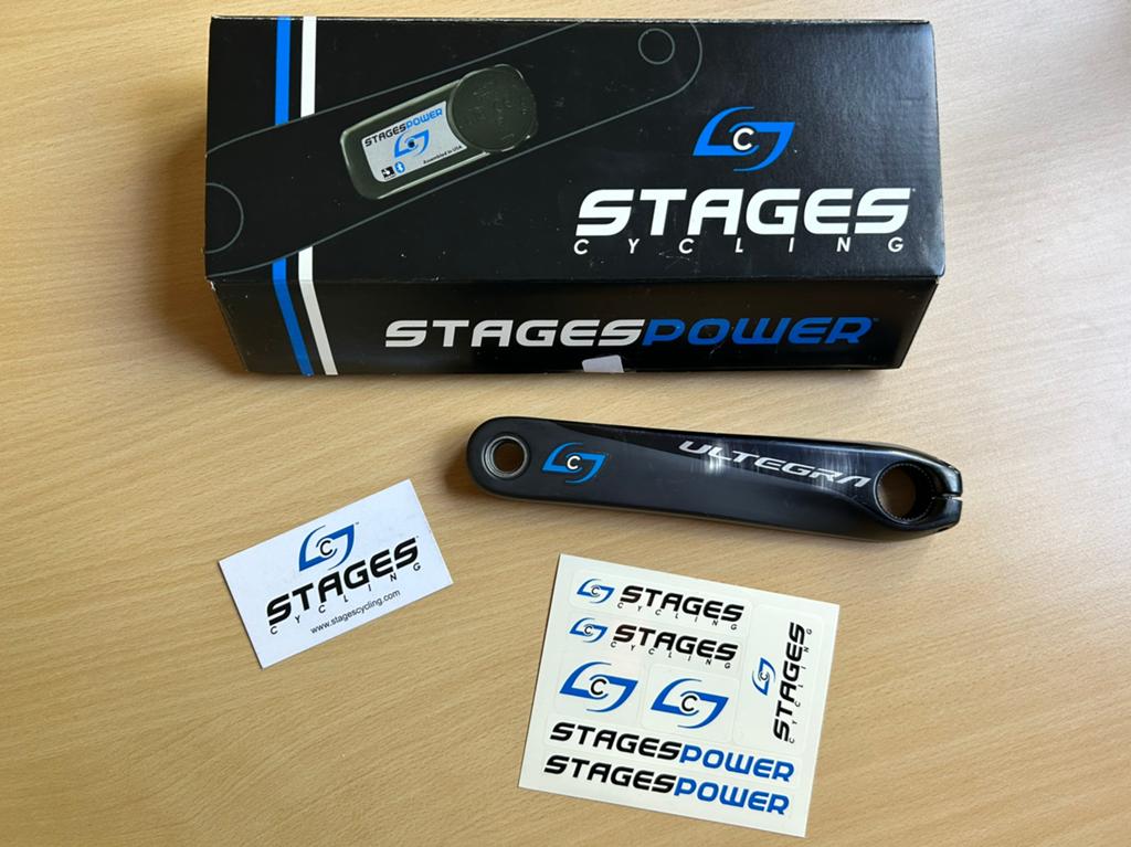 Stages Ultegra vermogensmeter crankarm 172,5, Fietsen en Brommers, Fietsonderdelen, Gebruikt, Crankstel of Pedalen, Aluminium