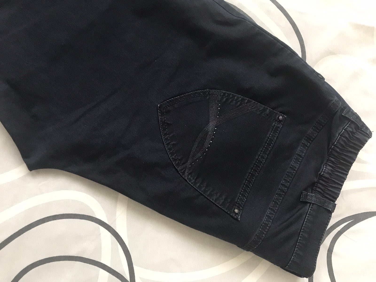 Damespantalon Brax Rafaela donkerblauw mt. 46, Blauw, Maat 46/48 (XL) of groter, Ophalen of Verzenden, Zo goed als nieuw