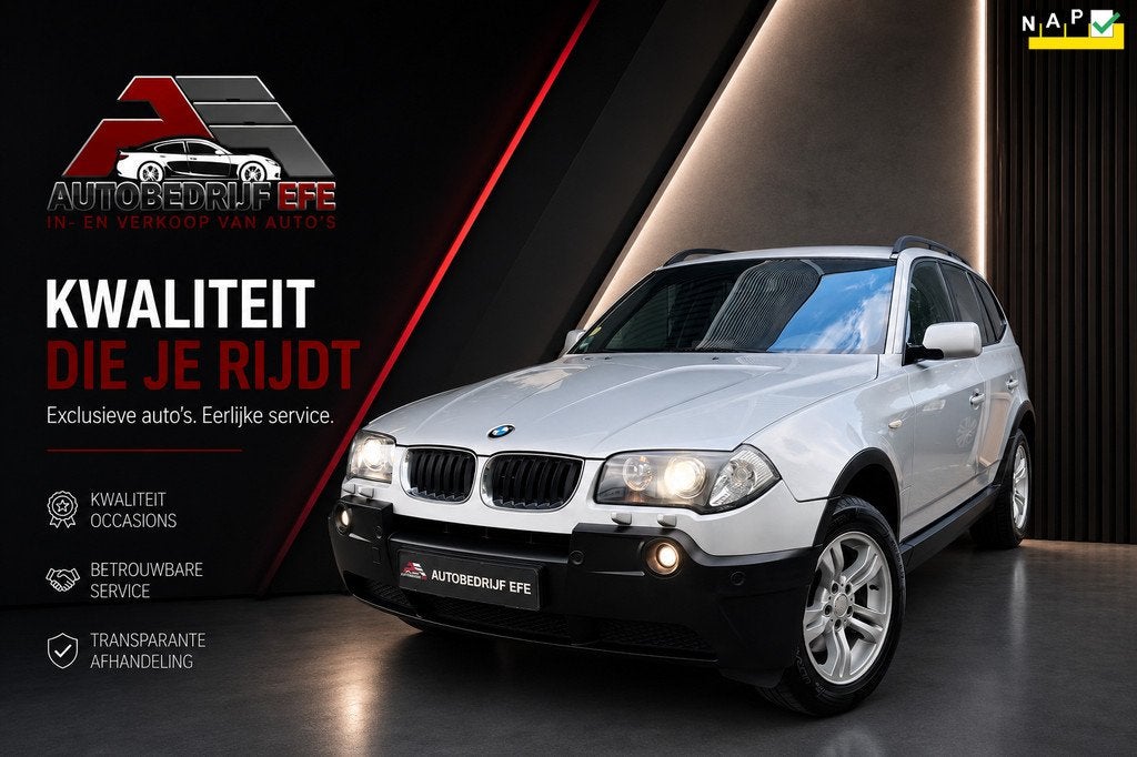 BMW X3 3.0i Executive Autom., Automaat, Gebruikt, Zwart, 2000 kg