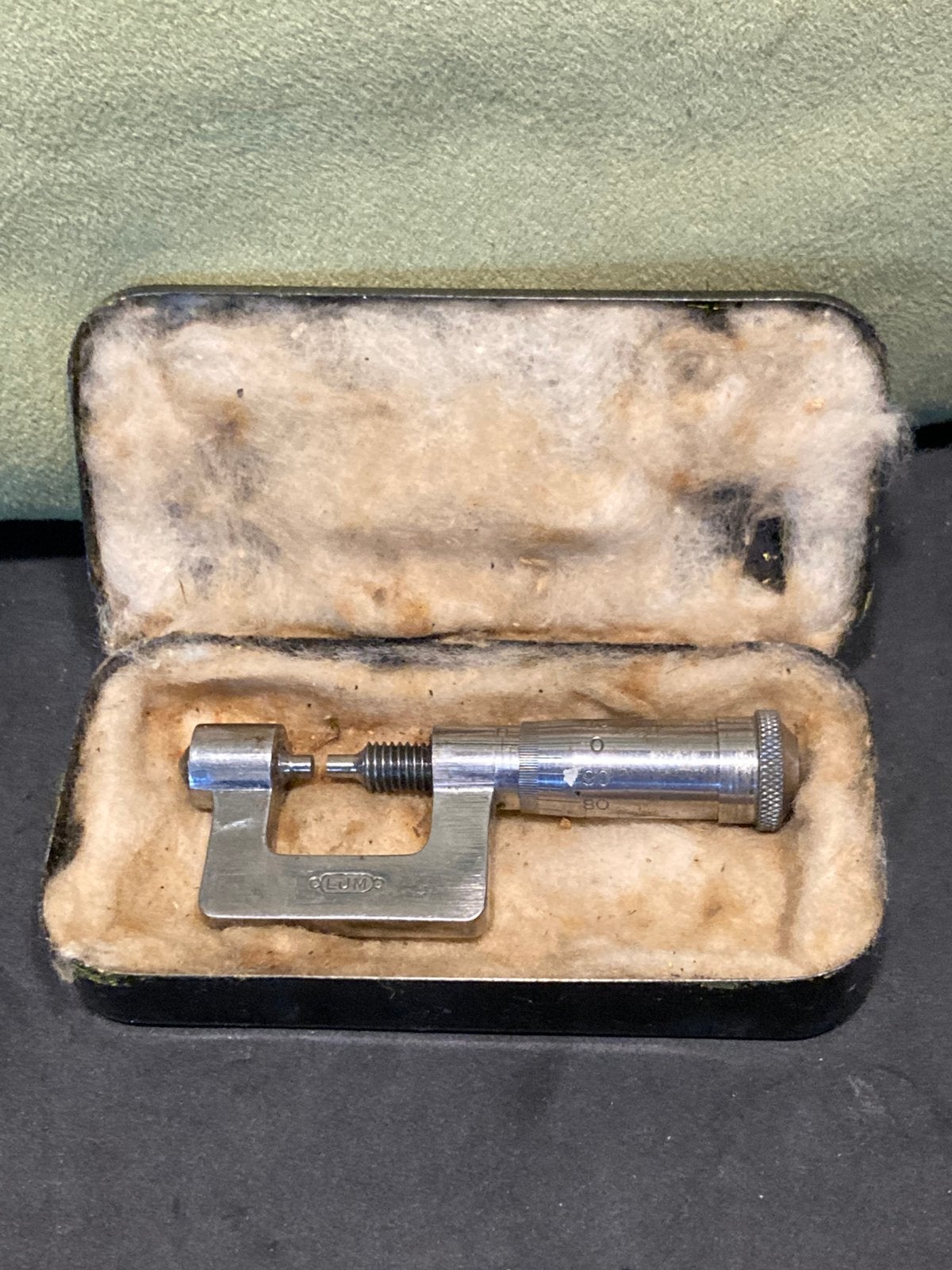Vintage doisje met een micrometer (231025), Ophalen of Verzenden