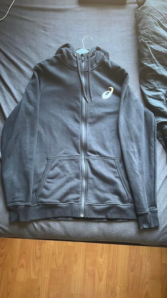 Zwart asics vest, Kleding | Heren, Truien en Vesten, Ophalen of Verzenden, Zo goed als nieuw, Maat 52/54 (L), Zwart