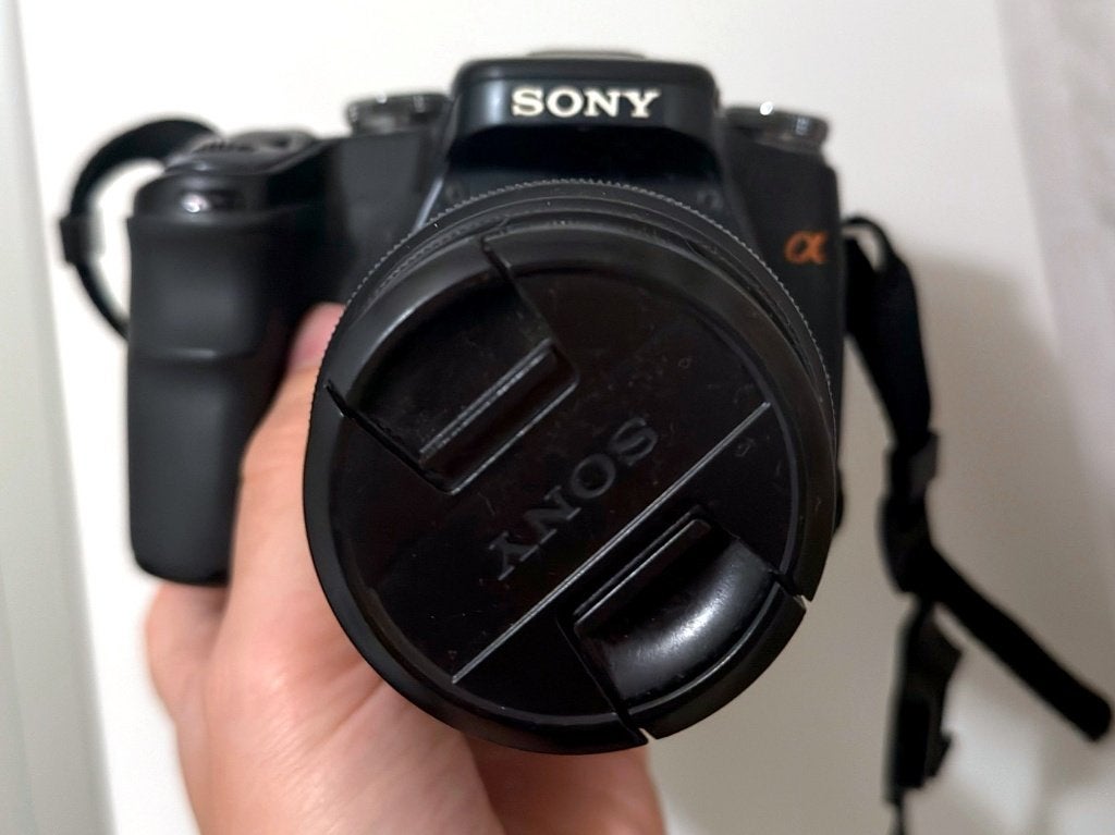 Sony Alpha 100 + 18-70 + 75-300 + Minolta flitser, Overige merken, Minolta, Kantelbaar, Ophalen of Verzenden