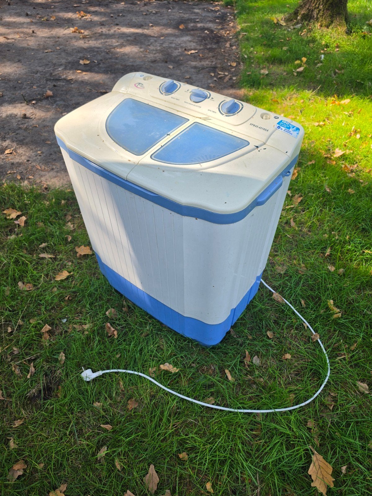 Camping wasmachine met centrifuge - Gebruikt, werkt prima, Ophalen of Verzenden, Gebruikt