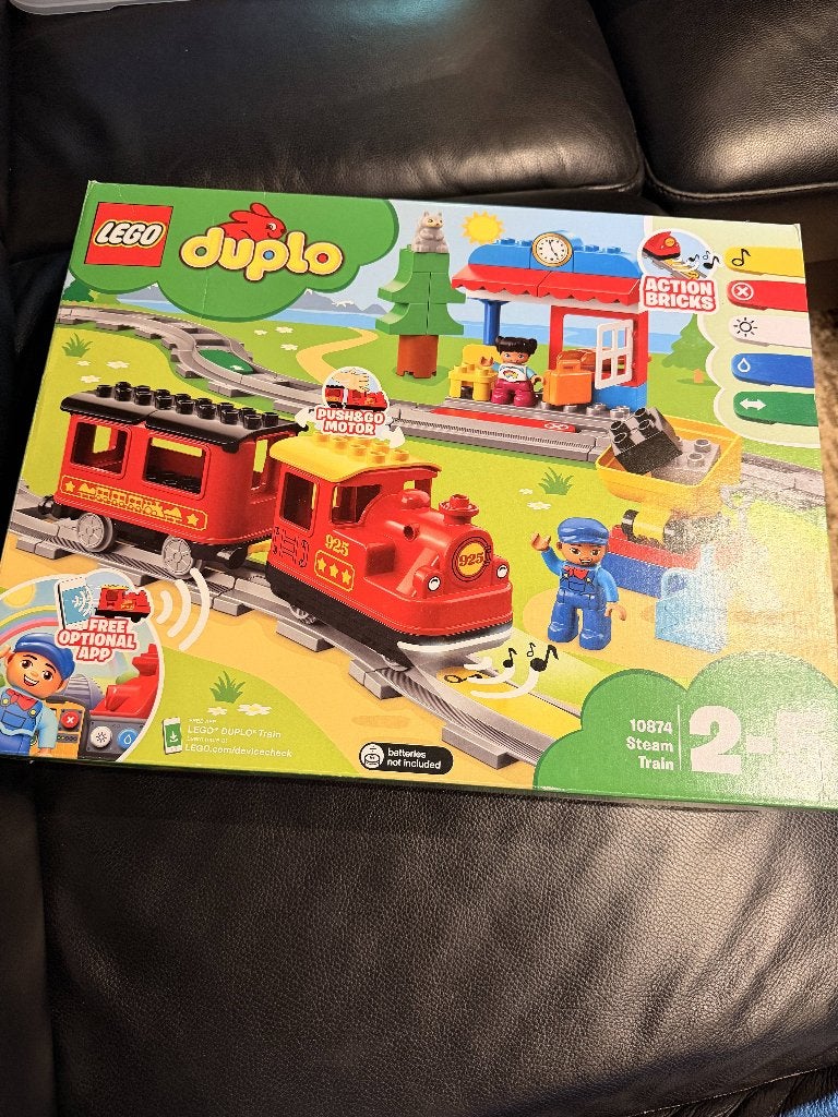 LEGO Duplo 10874 Stoomtrein, Ophalen of Verzenden, Zo goed als nieuw, Compleet, Duplo
