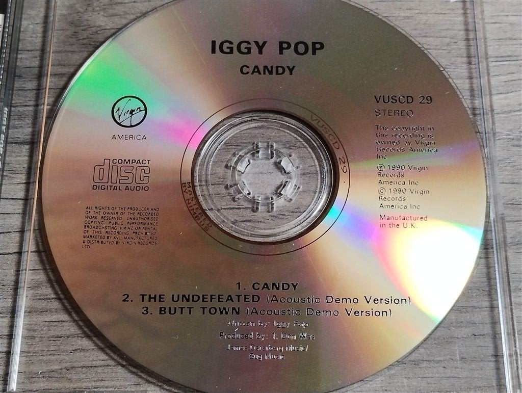 Iggy Pop ‎– Candy [CD Single], Ophalen of Verzenden, Zo goed als nieuw, Pop