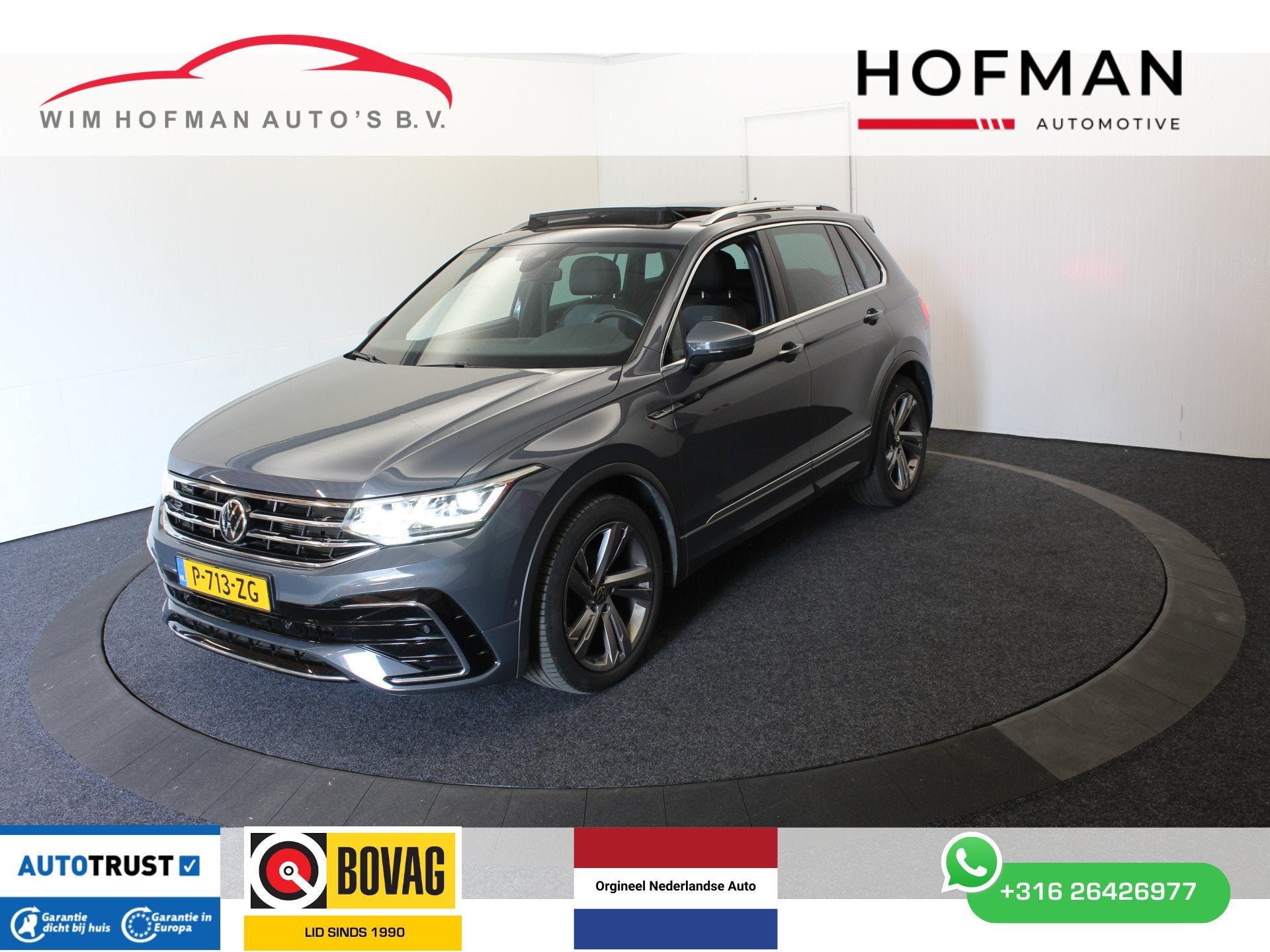 Volkswagen Tiguan 1.5 TSI R-Line EL Trekh+aKlep Pano dodeh d, Auto's, 4 cilinders, Origineel Nederlands, Bedrijf, Automatische klimaatregeling