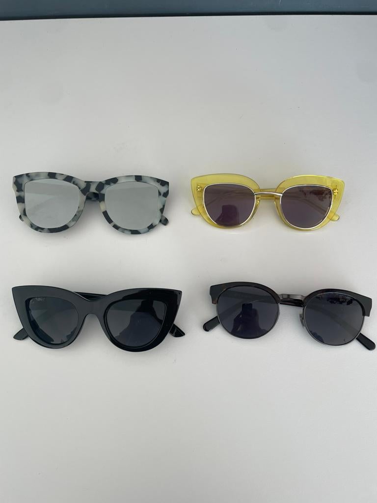 4 verschillende zonnebrillen, Overige merken, Zonnebril, Bruin, Ophalen of Verzenden