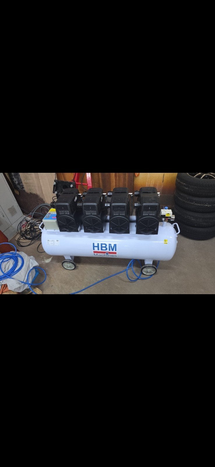 HBM 8 PK - 200 Liter Professionele Low Noise Compressor, Nieuw, Geluidgedempt, 10 bar of meer, 100 liter of meer