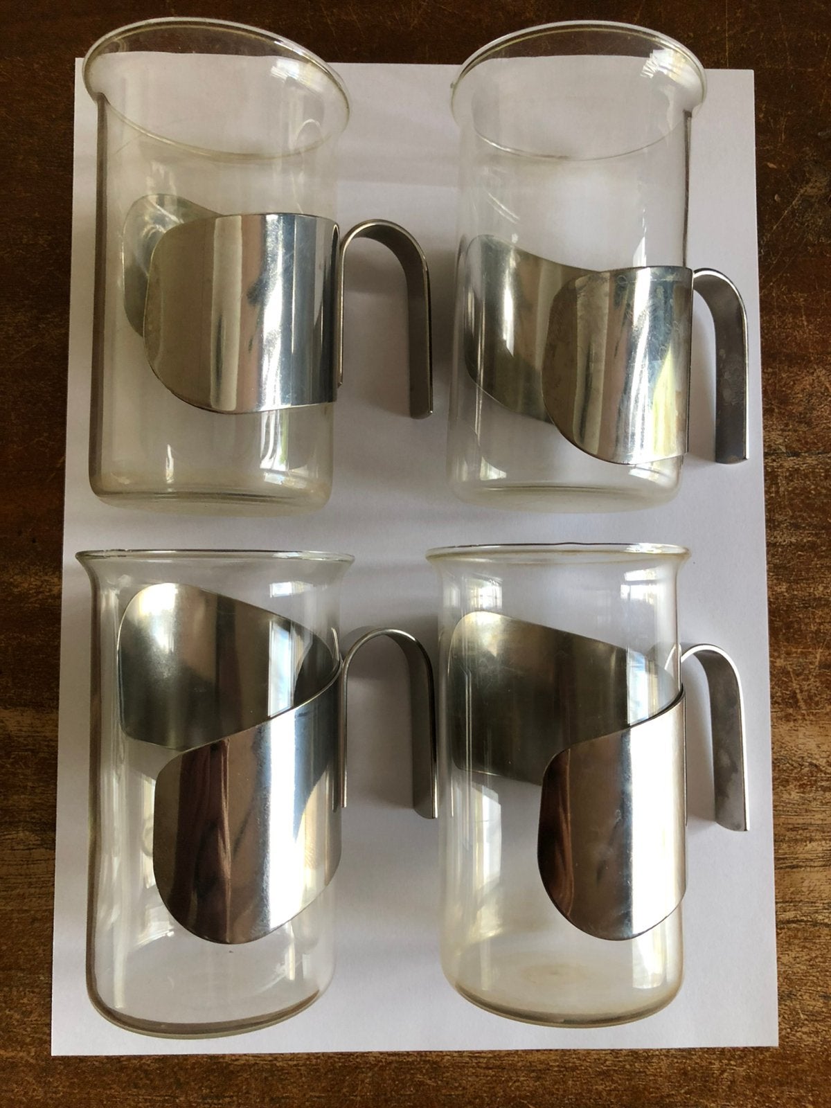 Theeglazen Douwe Egberts (4x), Huis en Inrichting, Keuken | Servies, Ophalen of Verzenden, Zo goed als nieuw, Glas, Overige stijlen