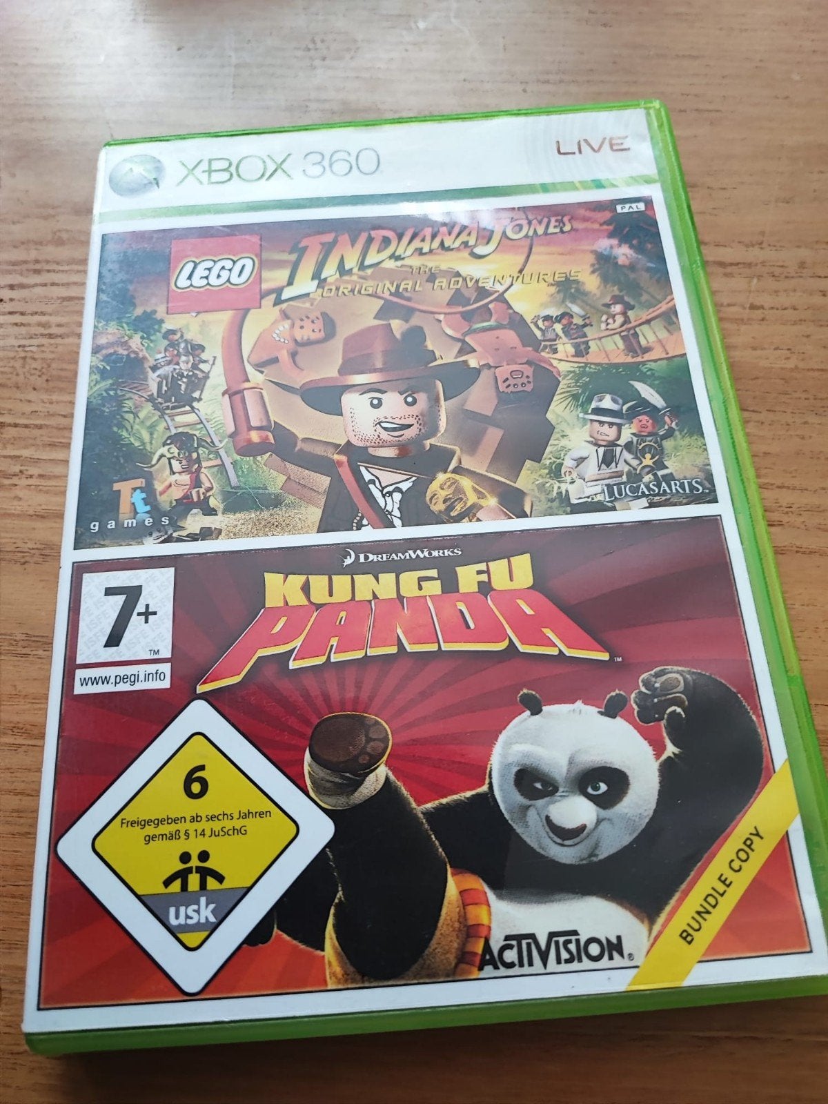 LEGO Indiana Jones & Kung Fu Panda Xbox 360, Avontuur en Actie, Gebruikt, Ophalen of Verzenden, 3 spelers of meer