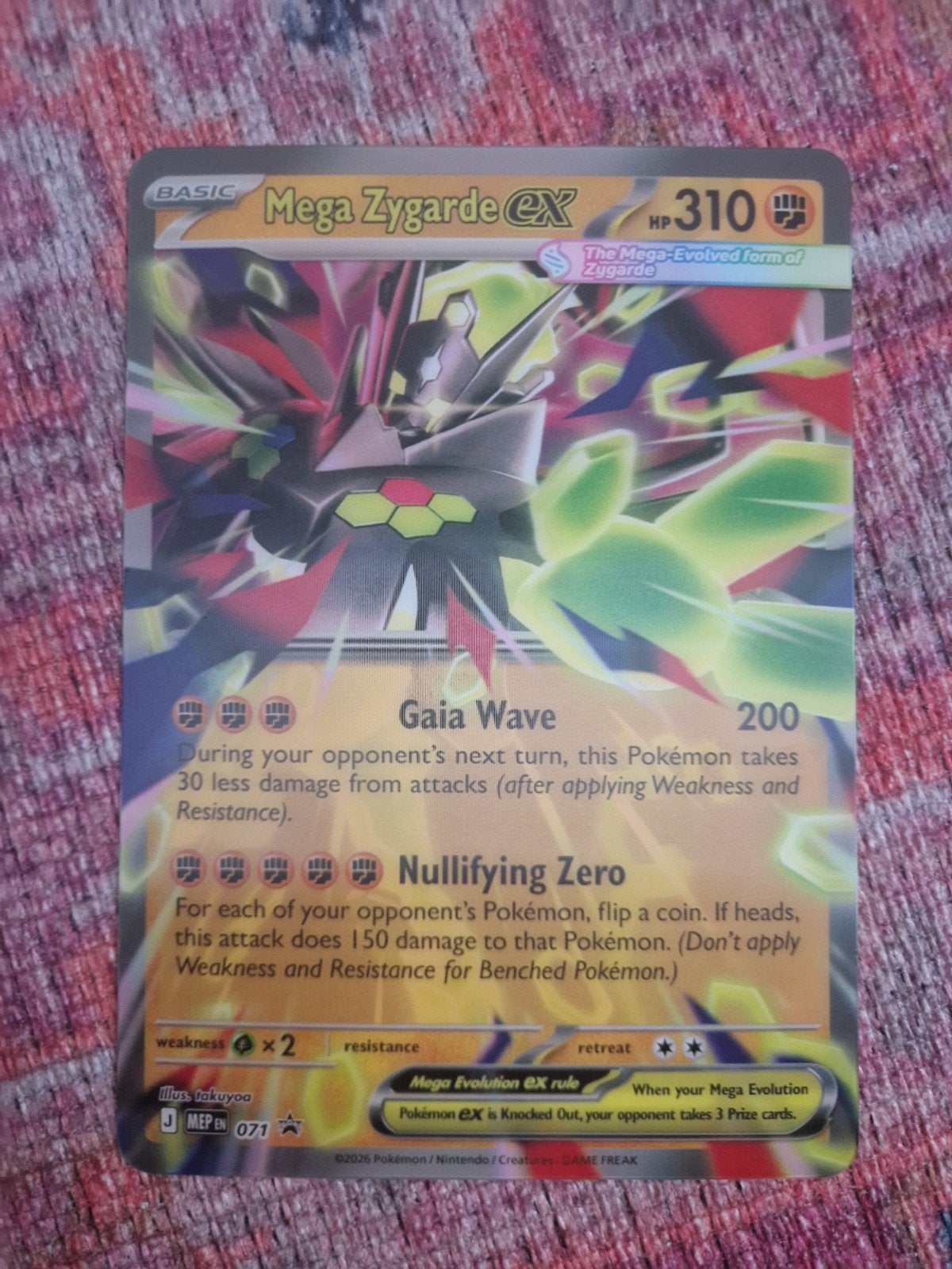 Mega Zygarde EX Pokémon kaart, Ophalen of Verzenden, Gebruikt, Losse kaart