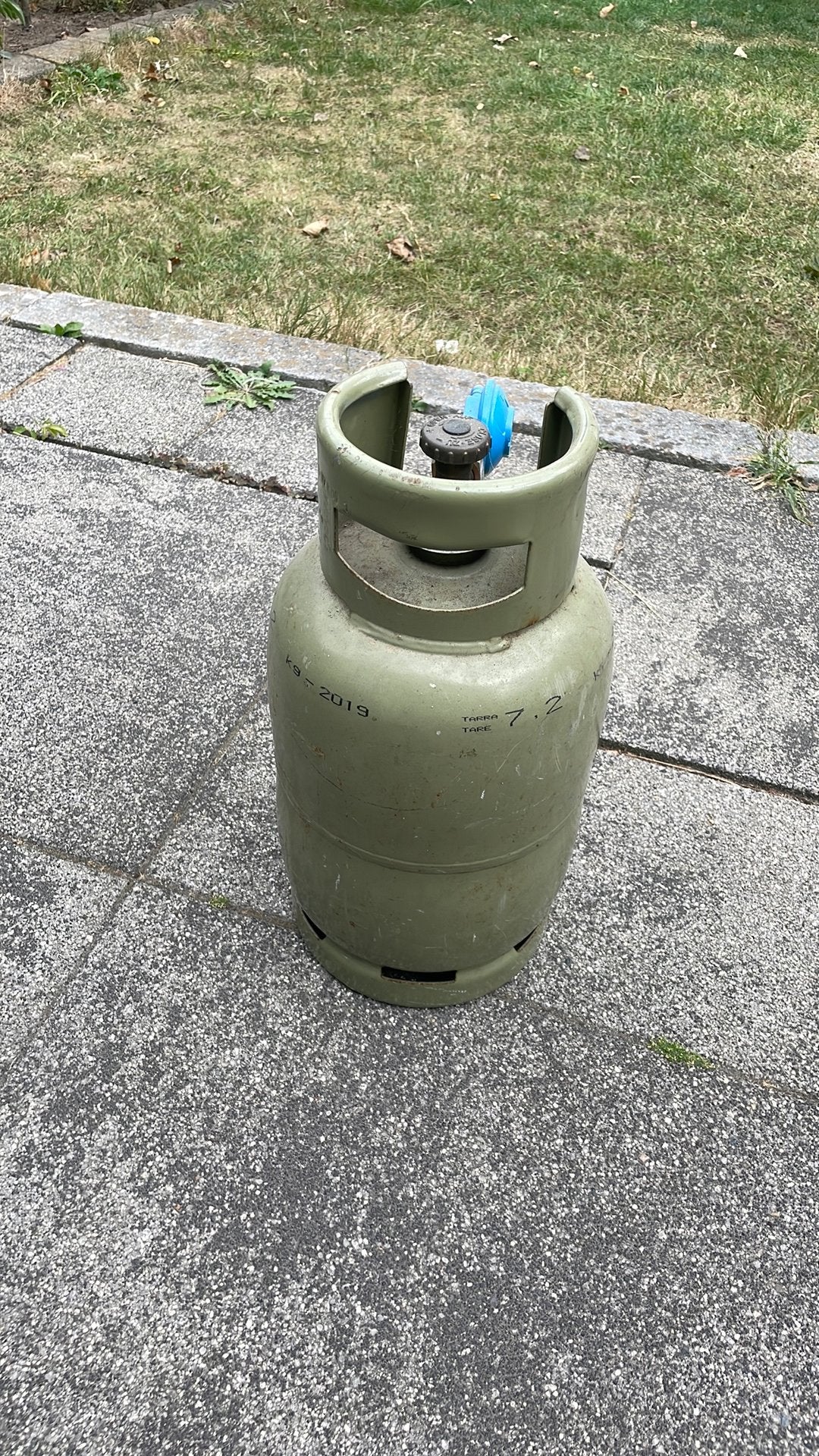 Gasfles groen 7,2 kg 25% gevuld, Ophalen, Zo goed als nieuw