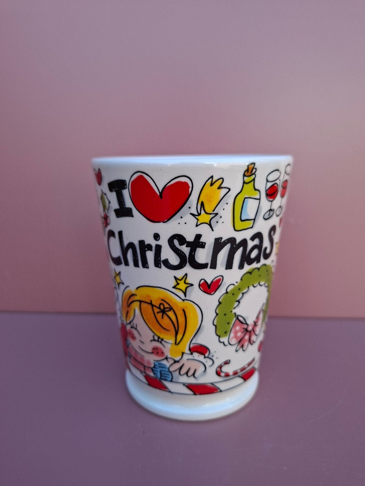 Blond Amsterdam XL kerst mok 0,5L, Ophalen of Verzenden, Zo goed als nieuw, Aardewerk, Mok